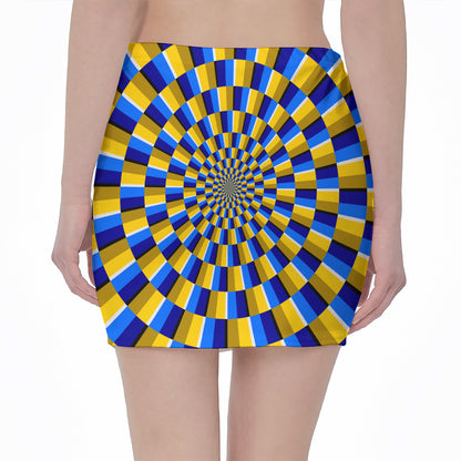 Dartboard Moving Optical Illusion Pencil Mini Skirt