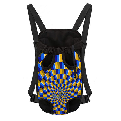 Dartboard Moving Optical Illusion Pet Carrier Backpack