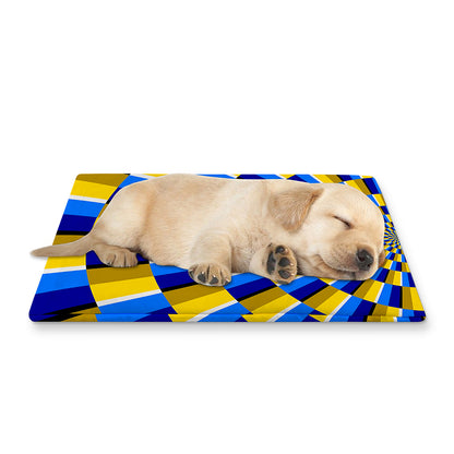 Dartboard Moving Optical Illusion Pet Cooling Mat Cover