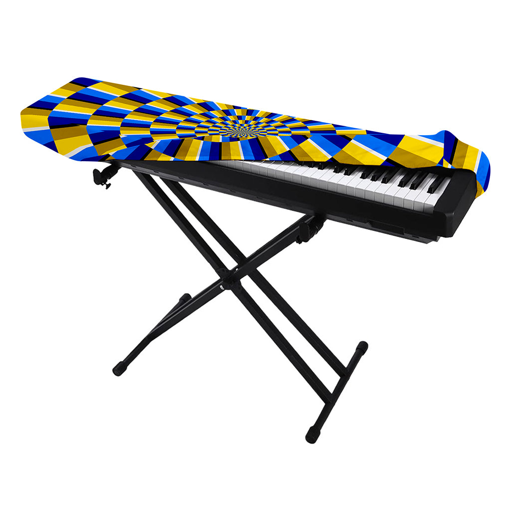 Dartboard Moving Optical Illusion Piano Keyboard Cover