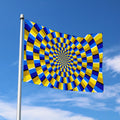 Dartboard Moving Optical Illusion Polyester Flag