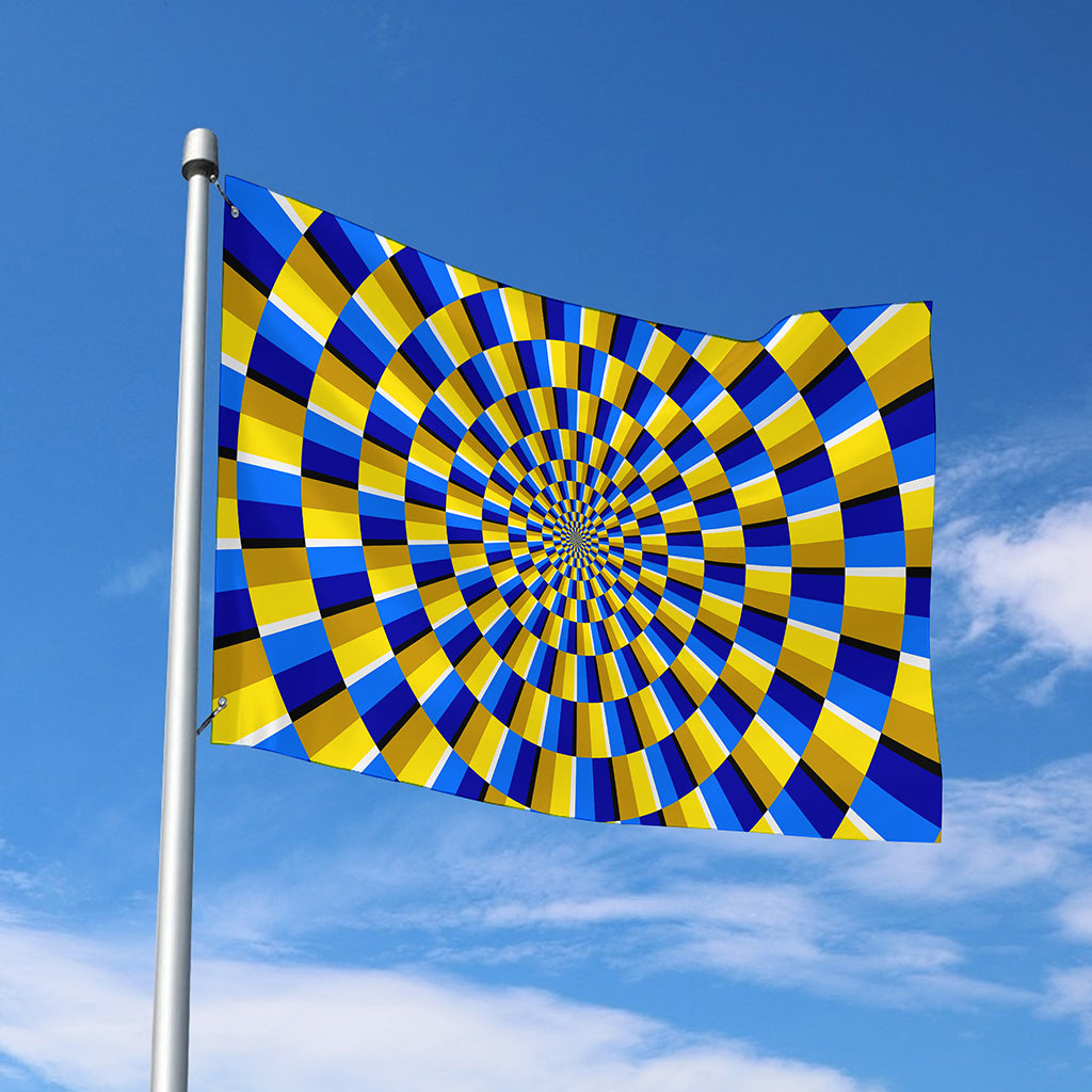 Dartboard Moving Optical Illusion Polyester Flag