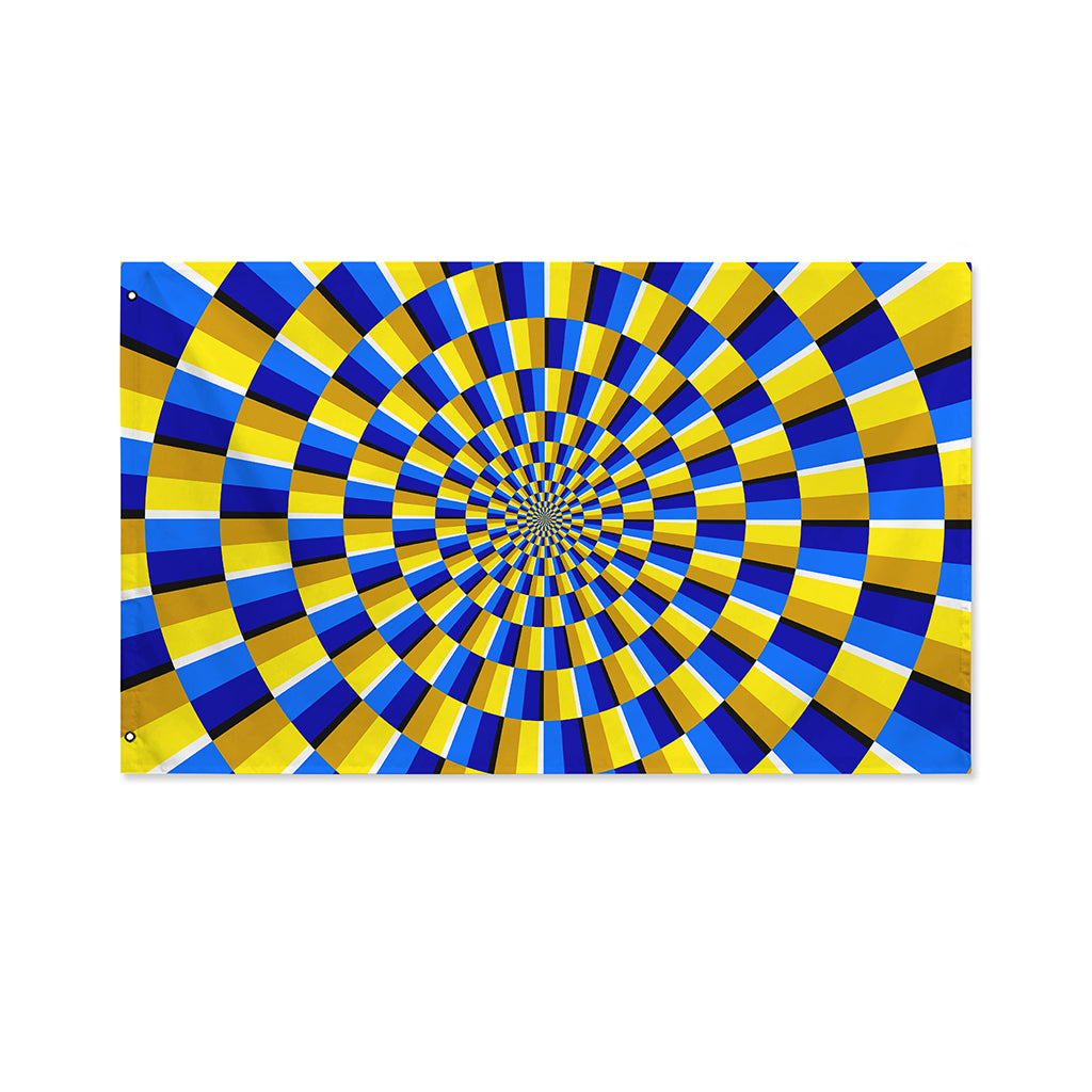 Dartboard Moving Optical Illusion Polyester Flag