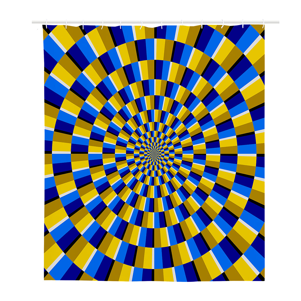 Dartboard Moving Optical Illusion Polyester Shower Curtain