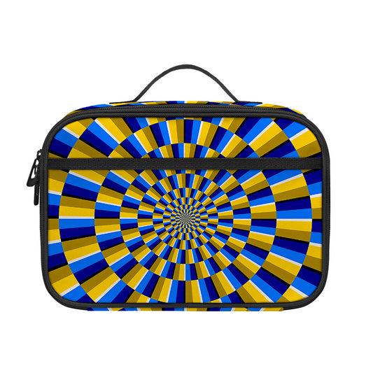 Dartboard Moving Optical Illusion Portable Lunch Bag