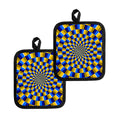 Dartboard Moving Optical Illusion Pot Holders