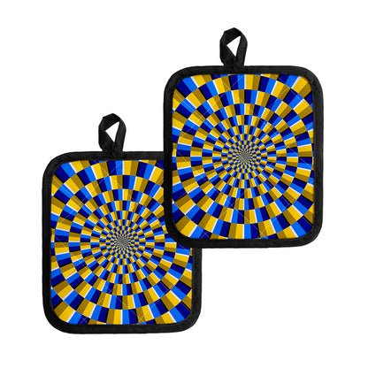 Dartboard Moving Optical Illusion Pot Holders