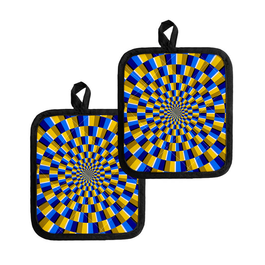 Dartboard Moving Optical Illusion Pot Holders