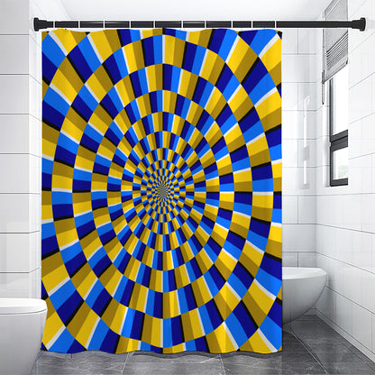 Dartboard Moving Optical Illusion Premium Shower Curtain