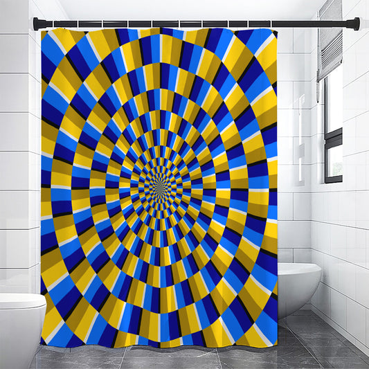 Dartboard Moving Optical Illusion Premium Shower Curtain