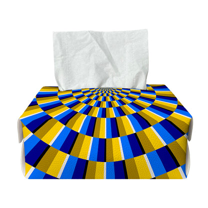 Dartboard Moving Optical Illusion Rectangle Tissue Box Cover