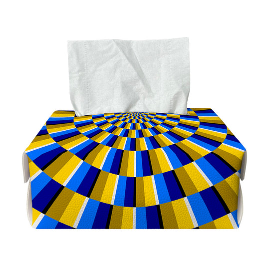 Dartboard Moving Optical Illusion Rectangle Tissue Box Cover