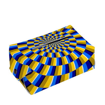 Dartboard Moving Optical Illusion Rectangle Tissue Box Cover