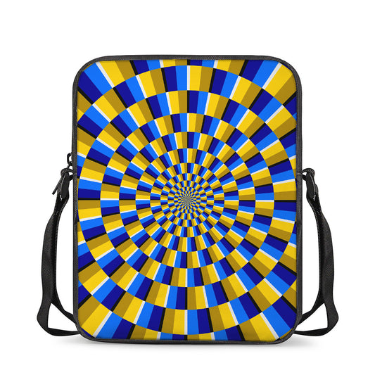 Dartboard Moving Optical Illusion Rectangular Crossbody Bag