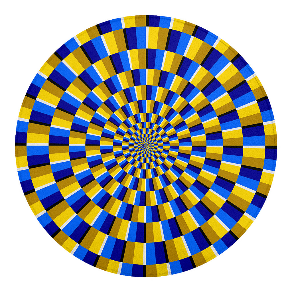 Dartboard Moving Optical Illusion Round Blanket