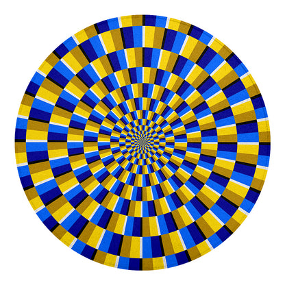 Dartboard Moving Optical Illusion Round Blanket