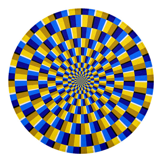 Dartboard Moving Optical Illusion Round Blanket