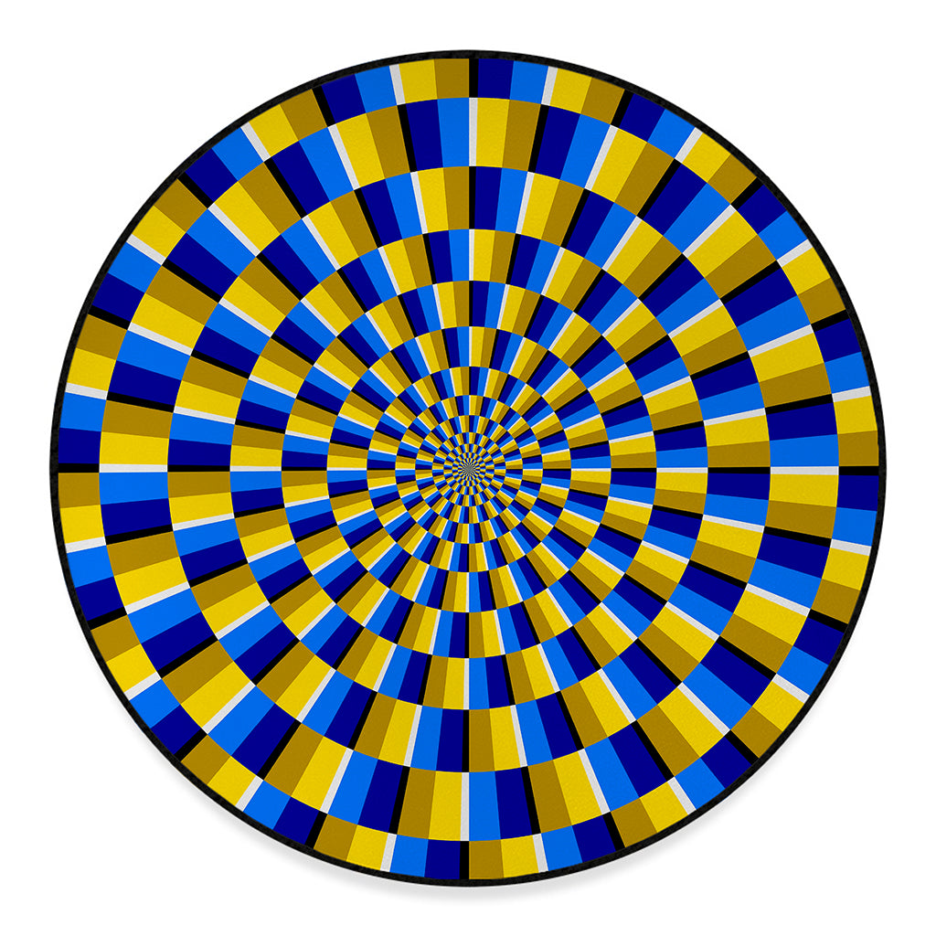 Dartboard Moving Optical Illusion Round Floor Mat