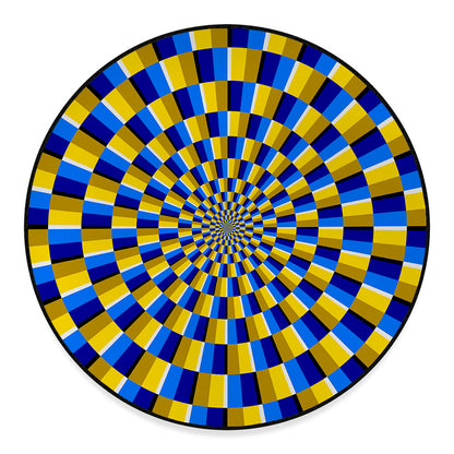Dartboard Moving Optical Illusion Round Floor Mat