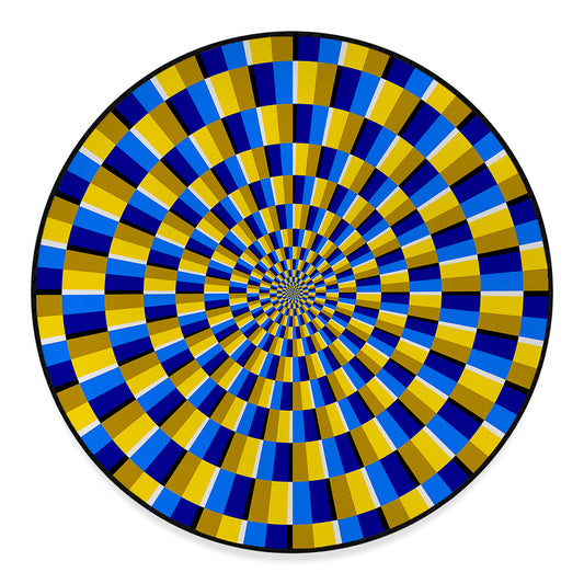 Dartboard Moving Optical Illusion Round Floor Mat