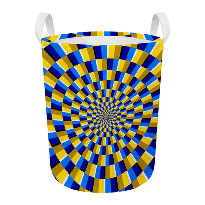 Dartboard Moving Optical Illusion Round Laundry Basket