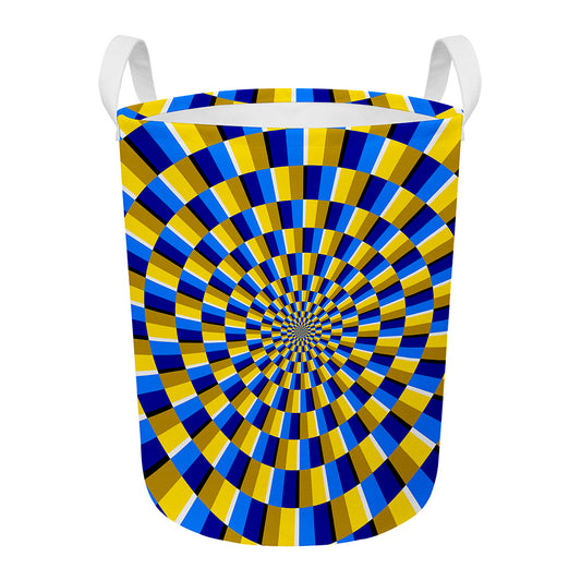 Dartboard Moving Optical Illusion Round Laundry Basket