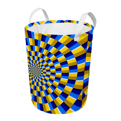 Dartboard Moving Optical Illusion Round Laundry Basket