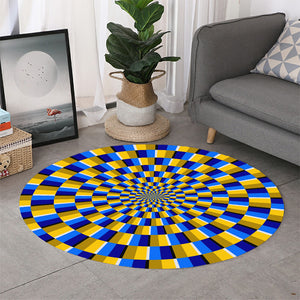 Dartboard Moving Optical Illusion Round Rug