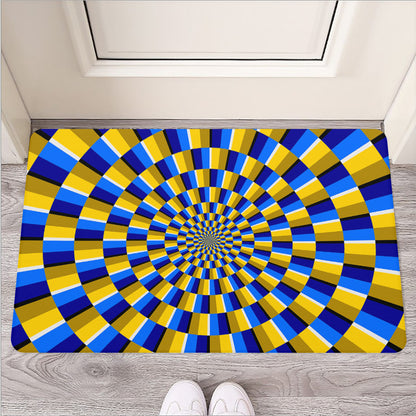 Dartboard Moving Optical Illusion Rubber Doormat