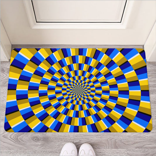 Dartboard Moving Optical Illusion Rubber Doormat