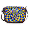 Dartboard Moving Optical Illusion Saddle Bag