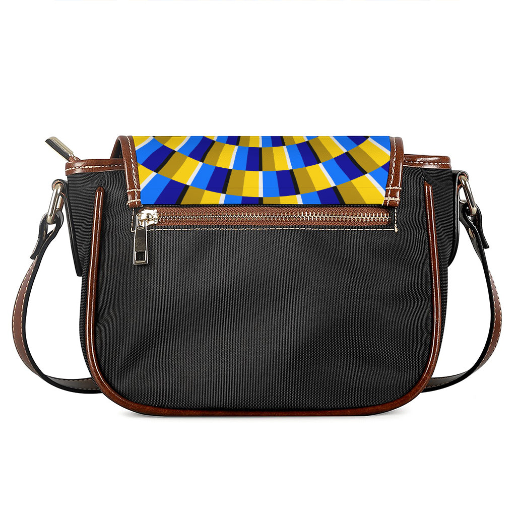 Dartboard Moving Optical Illusion Saddle Bag