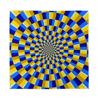 Dartboard Moving Optical Illusion Silk Bandana