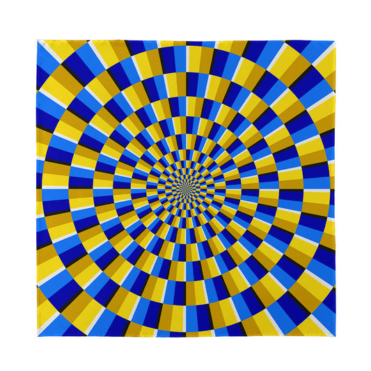 Dartboard Moving Optical Illusion Silk Bandana