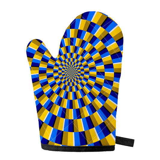 Dartboard Moving Optical Illusion Single Oven Mitt