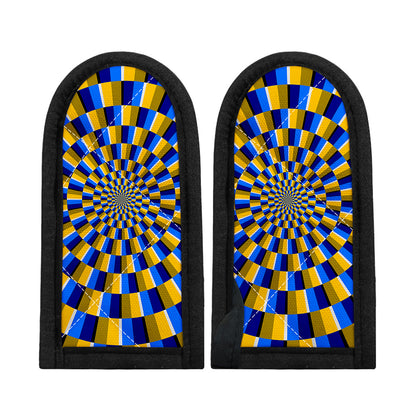 Dartboard Moving Optical Illusion Skillet Handle Cover