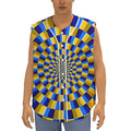 Dartboard Moving Optical Illusion Sleeveless Baseball Jersey