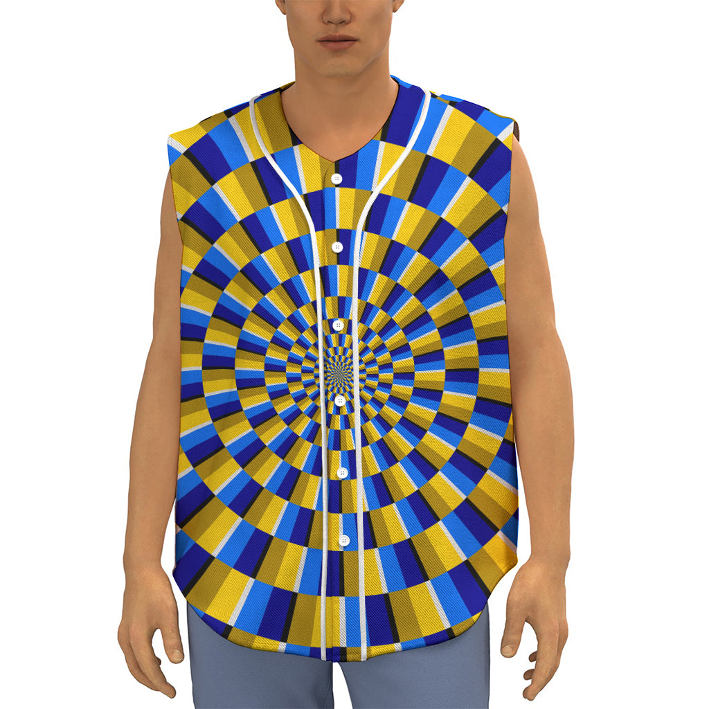 Dartboard Moving Optical Illusion Sleeveless Baseball Jersey