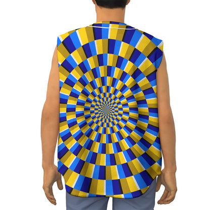 Dartboard Moving Optical Illusion Sleeveless Baseball Jersey