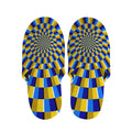 Dartboard Moving Optical Illusion Slippers