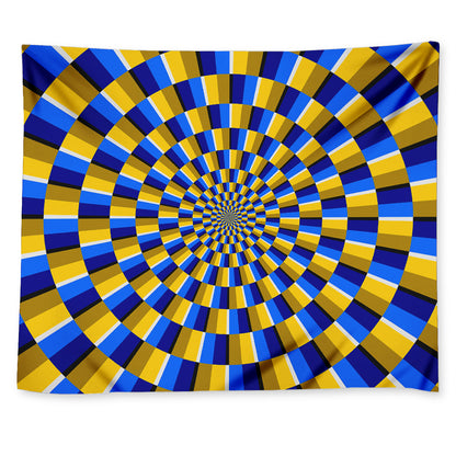 Dartboard Moving Optical Illusion Tapestry
