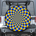 Dartboard Moving Optical Illusion Tire Cover