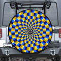 Dartboard Moving Optical Illusion Tire Cover With Camera Hole