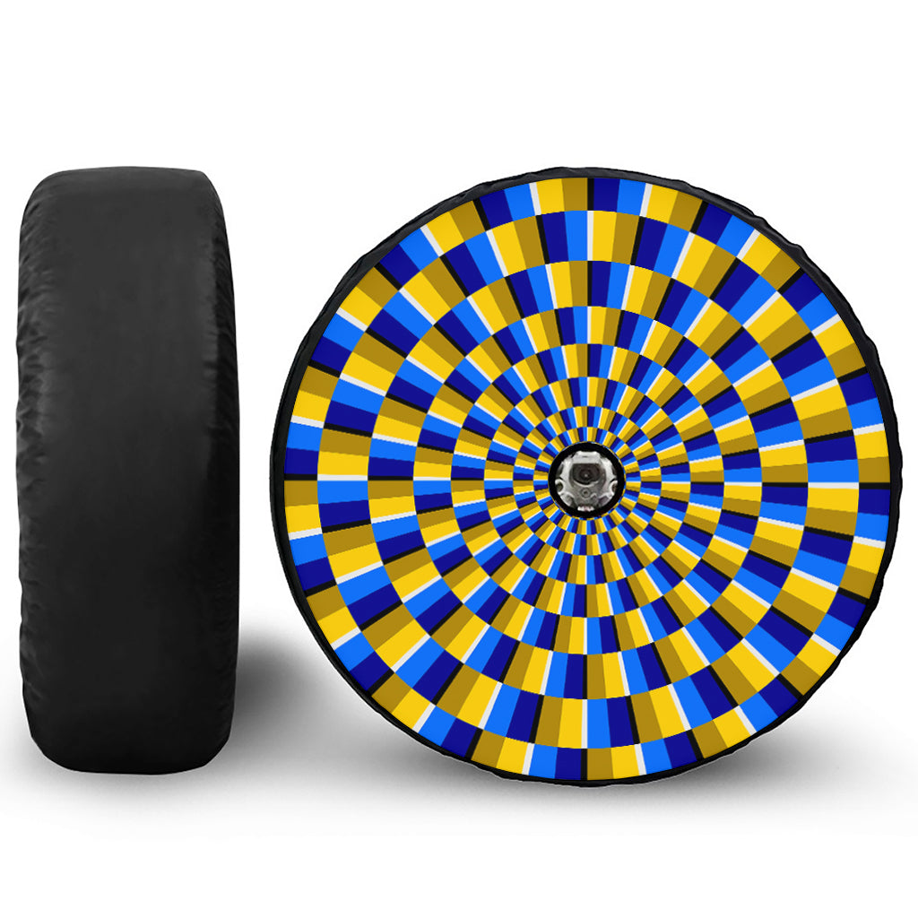 Dartboard Moving Optical Illusion Tire Cover With Camera Hole