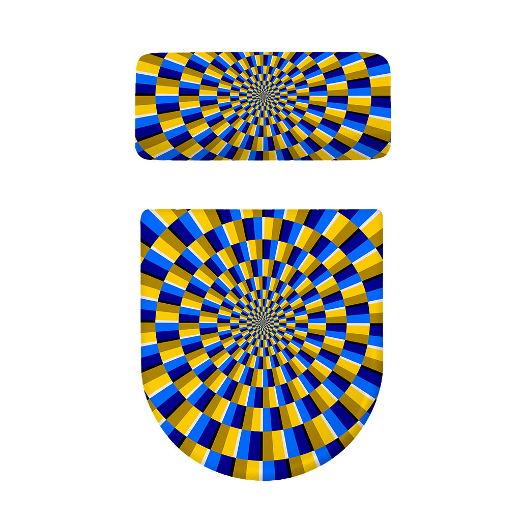 Dartboard Moving Optical Illusion Toilet Lid And Tank Cover Set