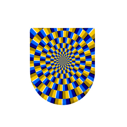 Dartboard Moving Optical Illusion Toilet Lid Cover