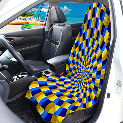Dartboard Moving Optical Illusion Waterproof Car Seat Cover