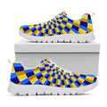 Dartboard Moving Optical Illusion White Running Shoes