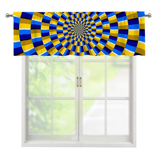 Dartboard Moving Optical Illusion Window Valance