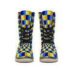 Dartboard Moving Optical Illusion Winter Boots